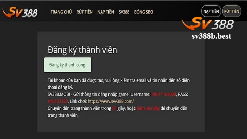 Lưu ý khi đăng ký tài khoản SV388 Lưu ý khi đăng ký tài khoản SV388